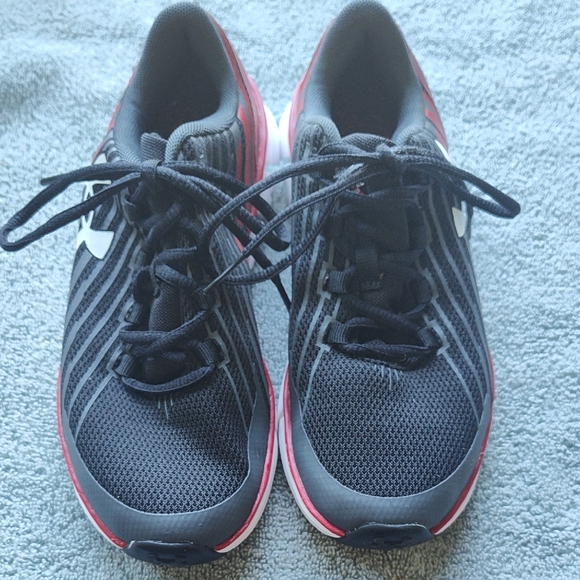 Under Armour Black and Pink Kids Sneakers - Picture 1 of 7